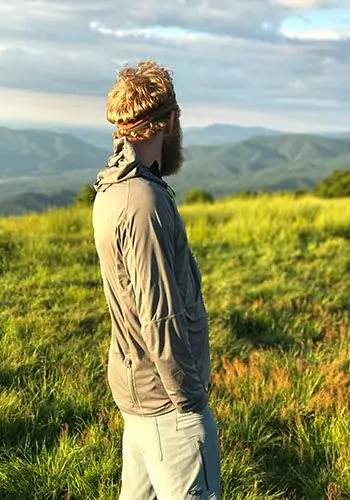 Wildland Trekking hiker on Gregory Bald in the Smokies