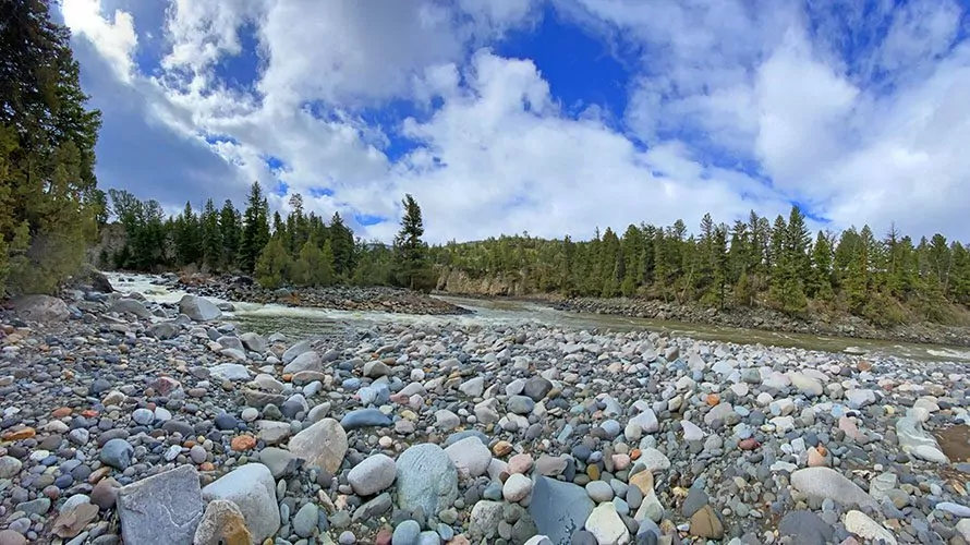 Confluence of Yellowstone River and Hellroaring Creek