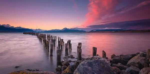Old pier in Puerto Natales, Chile