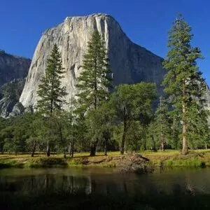 El Capitan Yosemite September group trek river pines granite