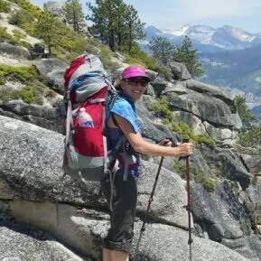 hike backpack yosemite April women trek wildland