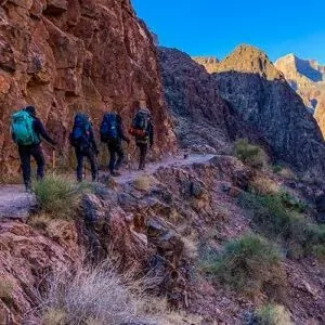 grand canyon in November rim to rim guided hike backpack river trail