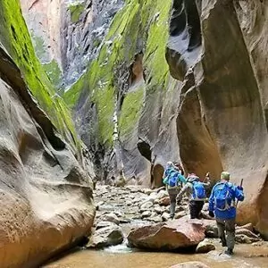 Zion in July private tour guided hiking narrows canyons