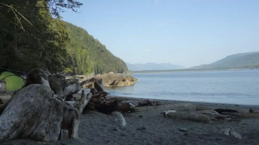 Camp along the Vancouver Island Coast