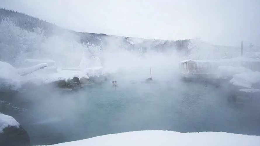 Soaking in Chena River Hot Springs, Alaska