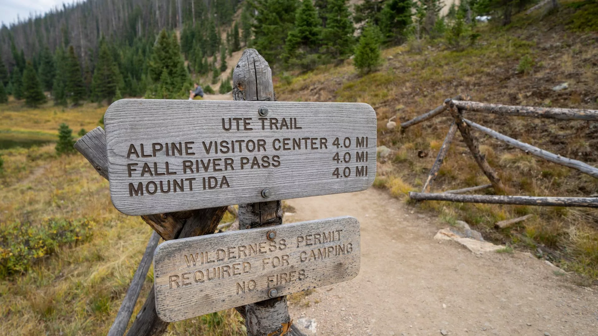 Ute hiking trail Rocky Mountain National Park