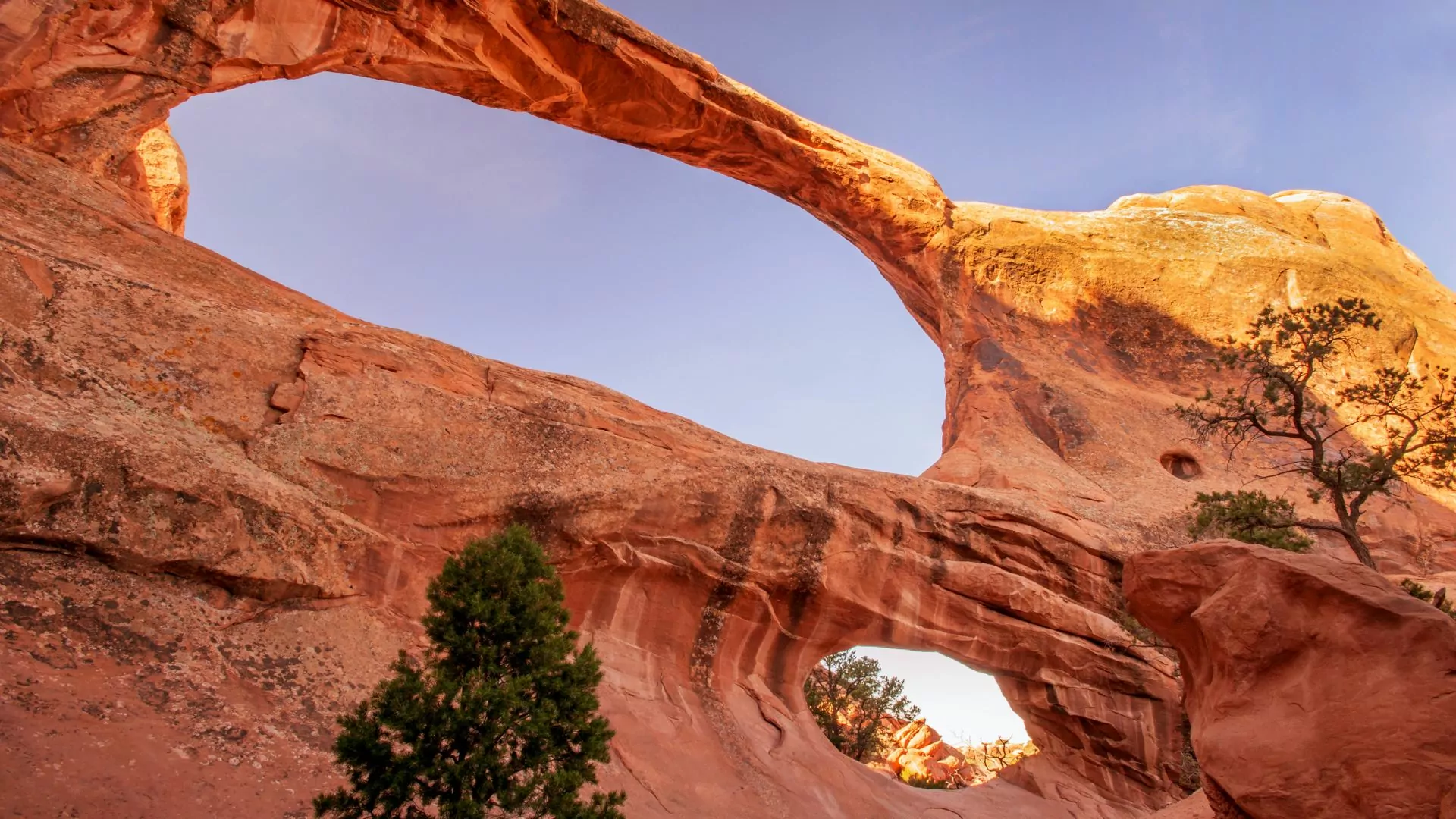 Double O Arch in Arches National Park by Moab, Utah