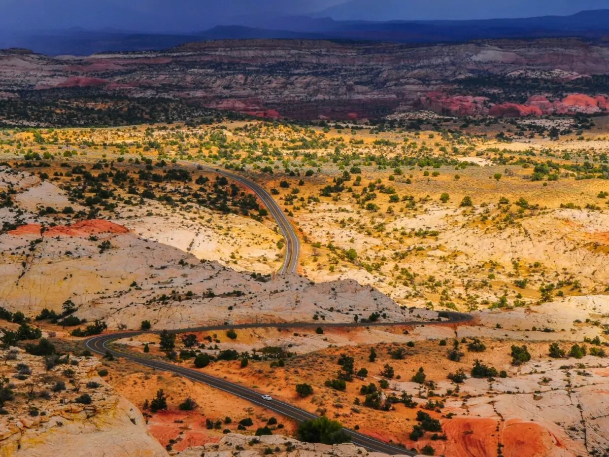 Utah's scenic bi-way 12 winds through Grand Staircase Escalante National Monument