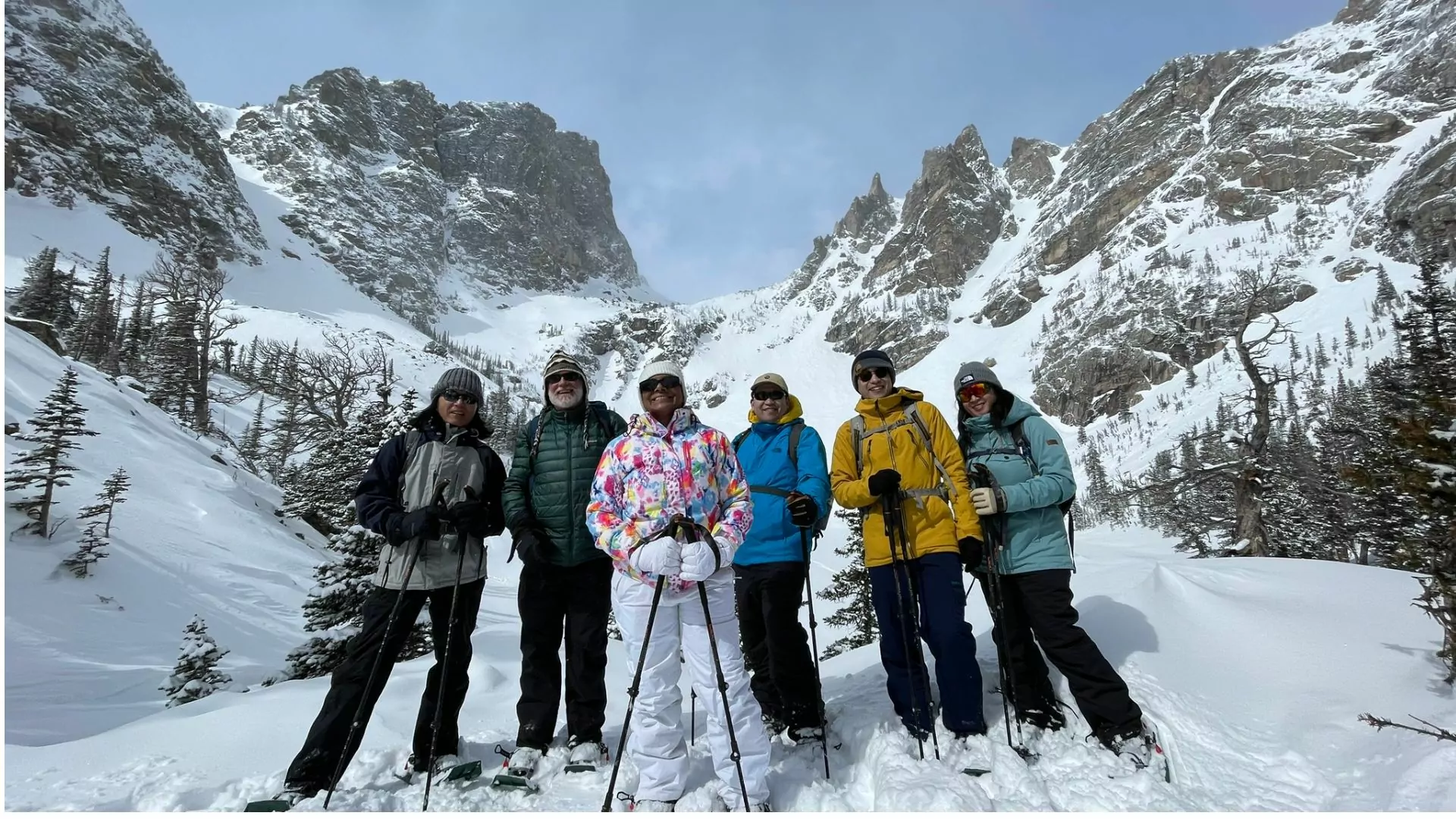 Winter snowhoeing in colorado